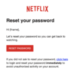 reset your netflix account password